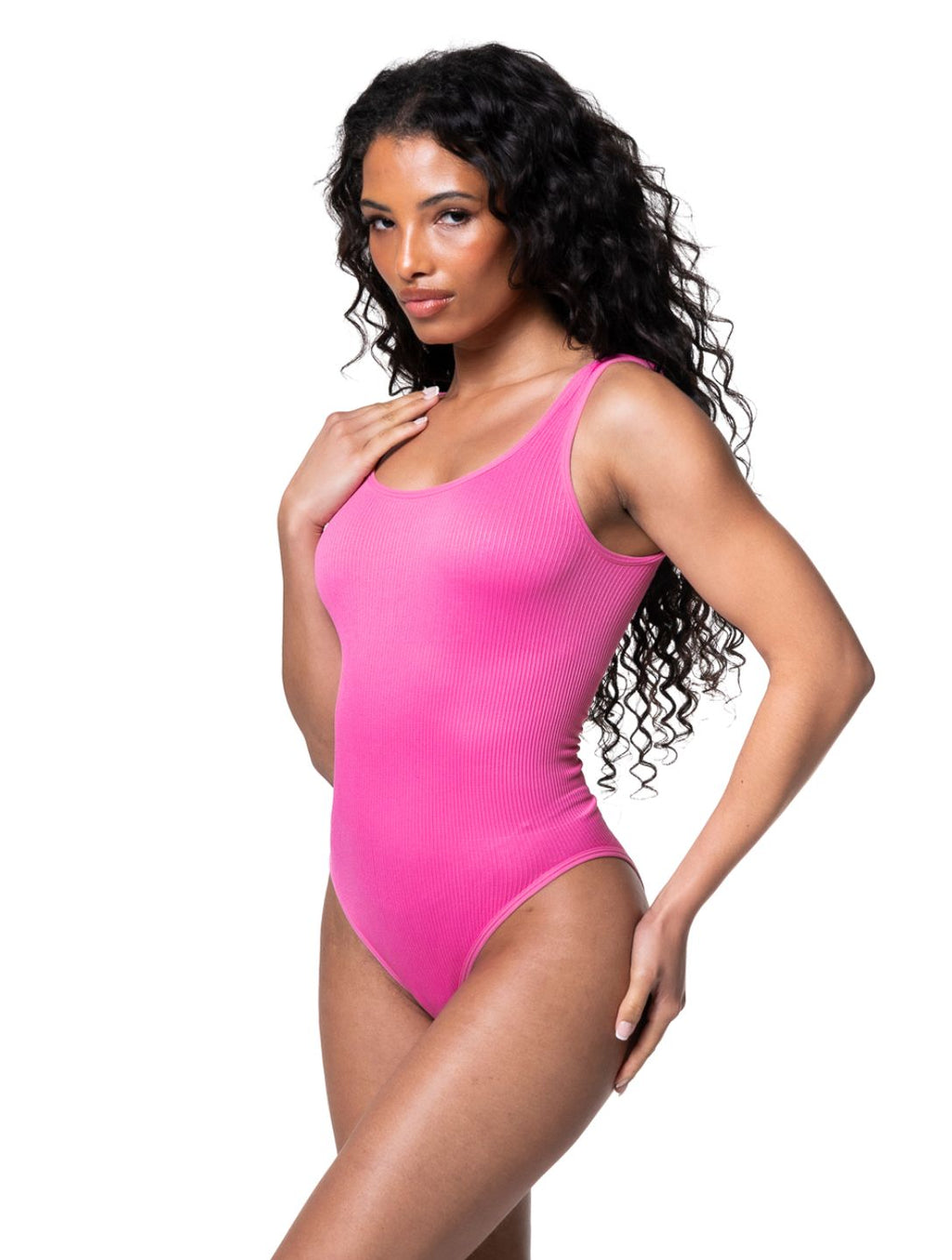 Elena | Damskie Modelujące Body z Prążkowanej Tkaniny