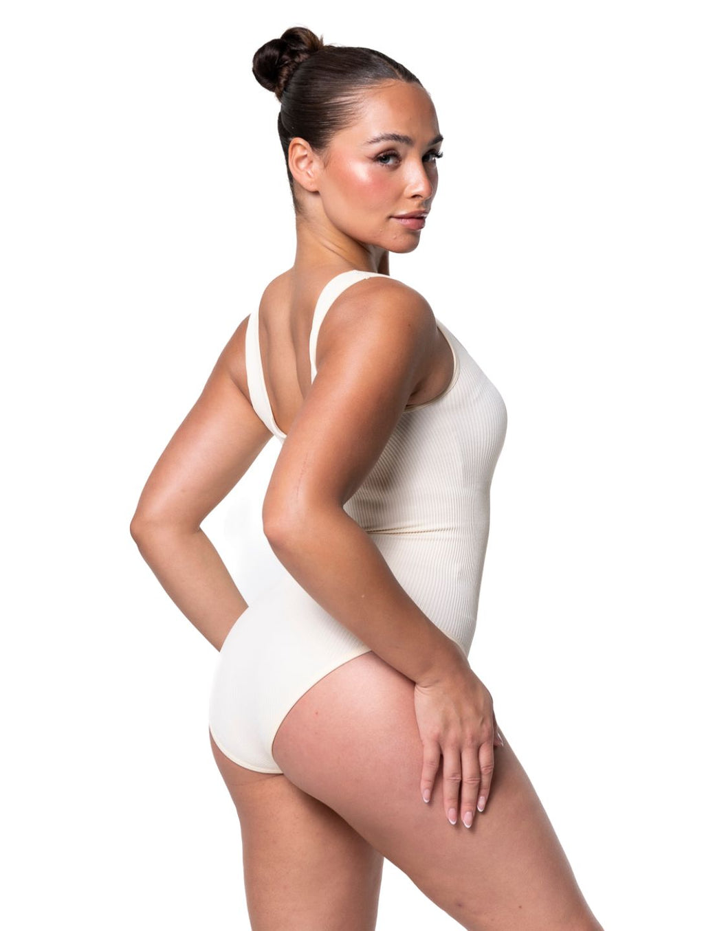 Elena | Damskie Modelujące Body z Prążkowanej Tkaniny