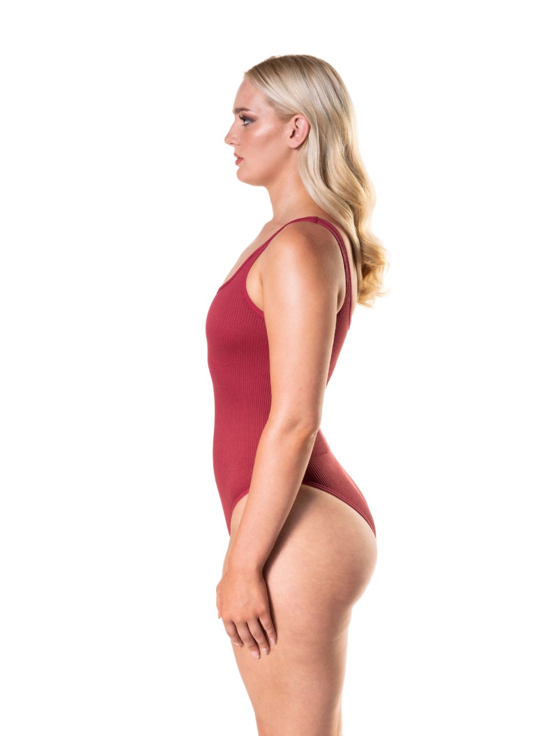 Elena | Damskie Modelujące Body z Prążkowanej Tkaniny