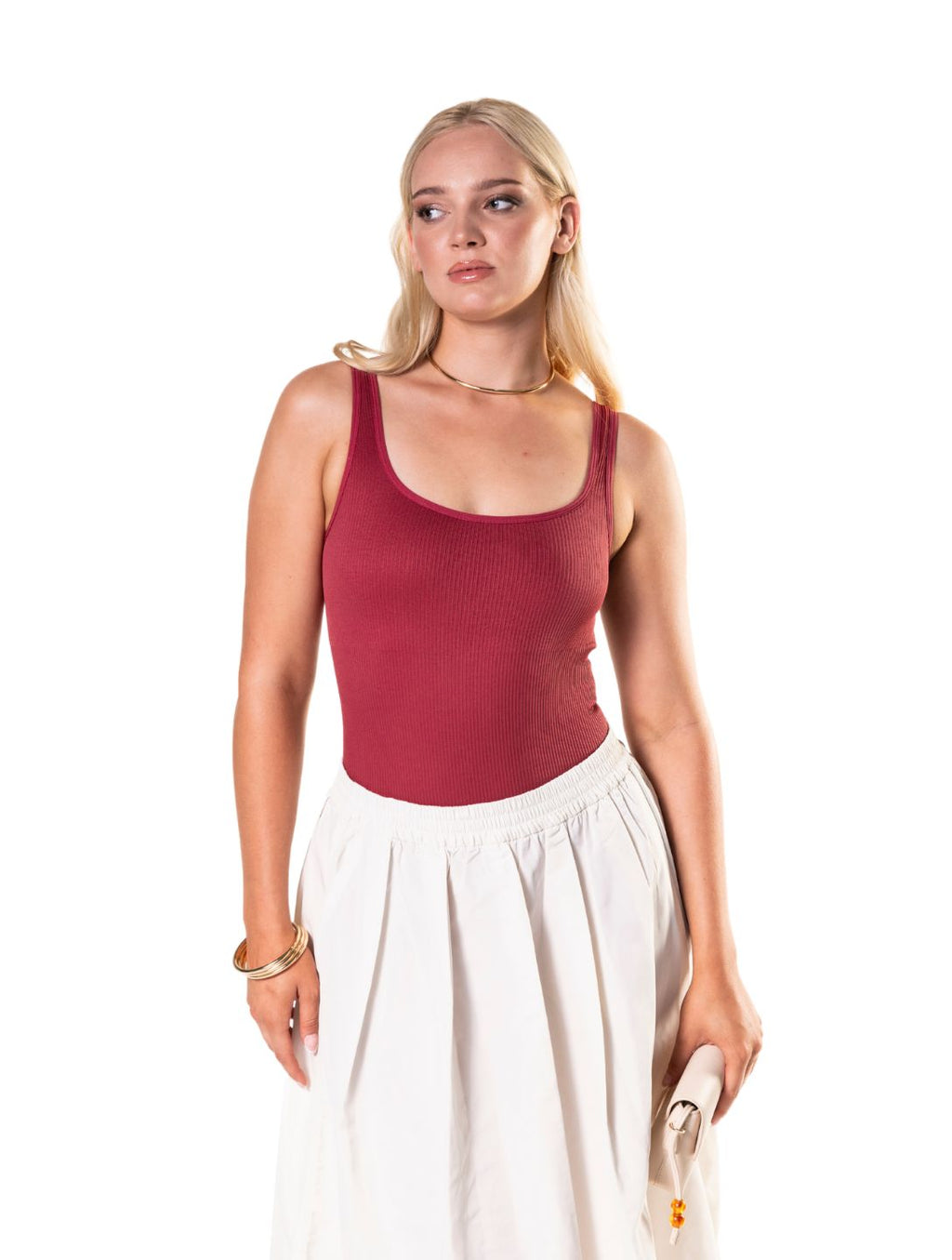Elena | Damskie Modelujące Body z Prążkowanej Tkaniny
