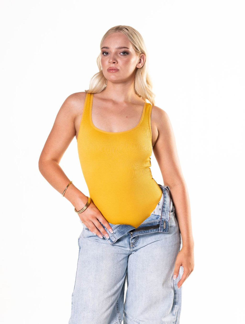 Elena | Damskie Modelujące Body z Prążkowanej Tkaniny