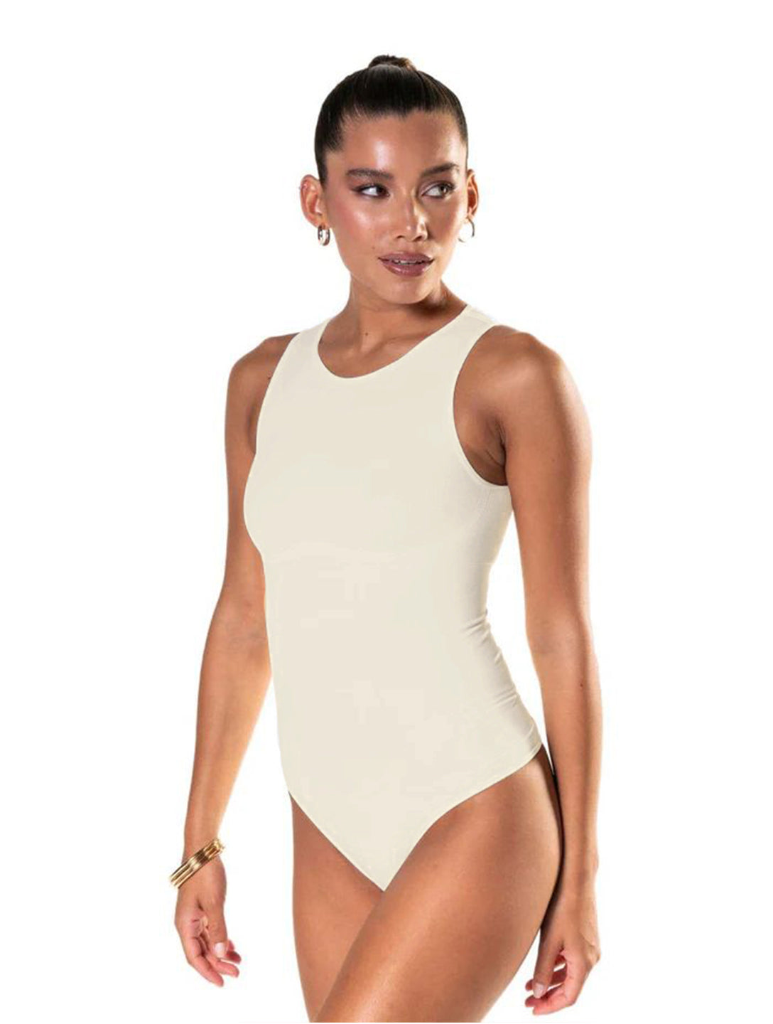 Lunessa | Damskie Body na Ramiączkach z Okrągłym Dekoltem