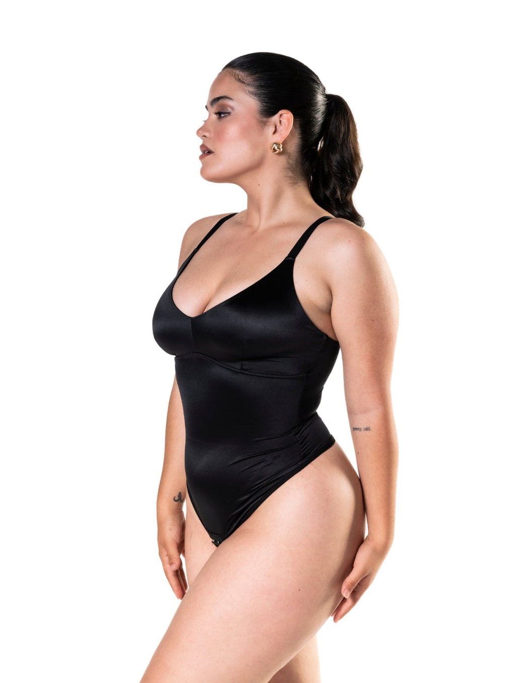 Velisse | Damskie Satynowe Body String Dopasowane