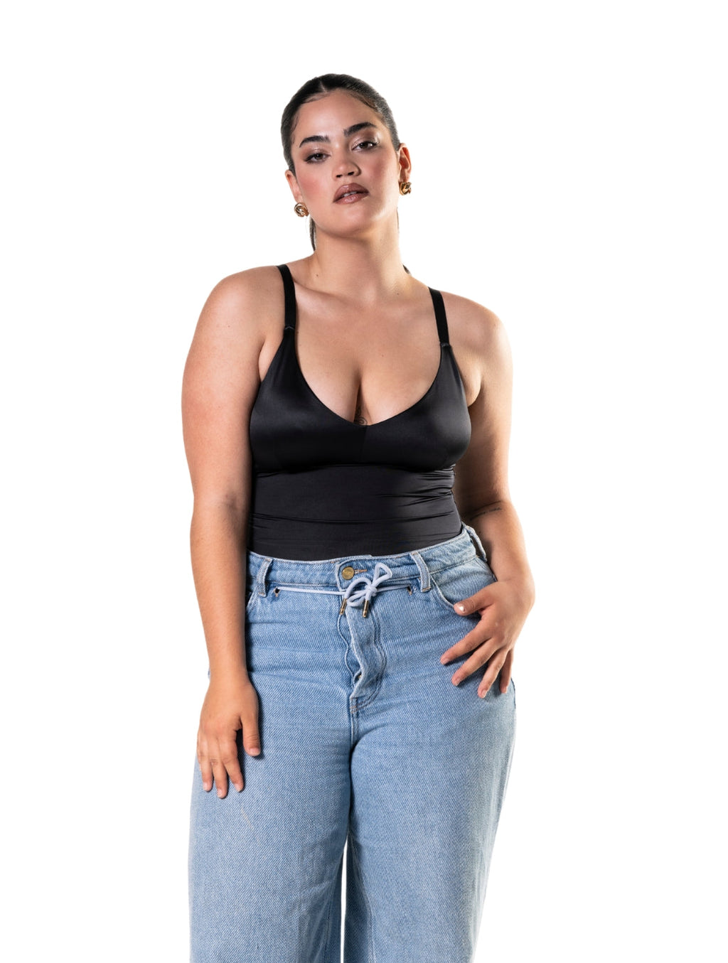 Velisse | Damskie Satynowe Body String Dopasowane