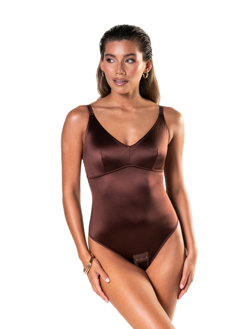 Velisse | Damskie Satynowe Body String Dopasowane