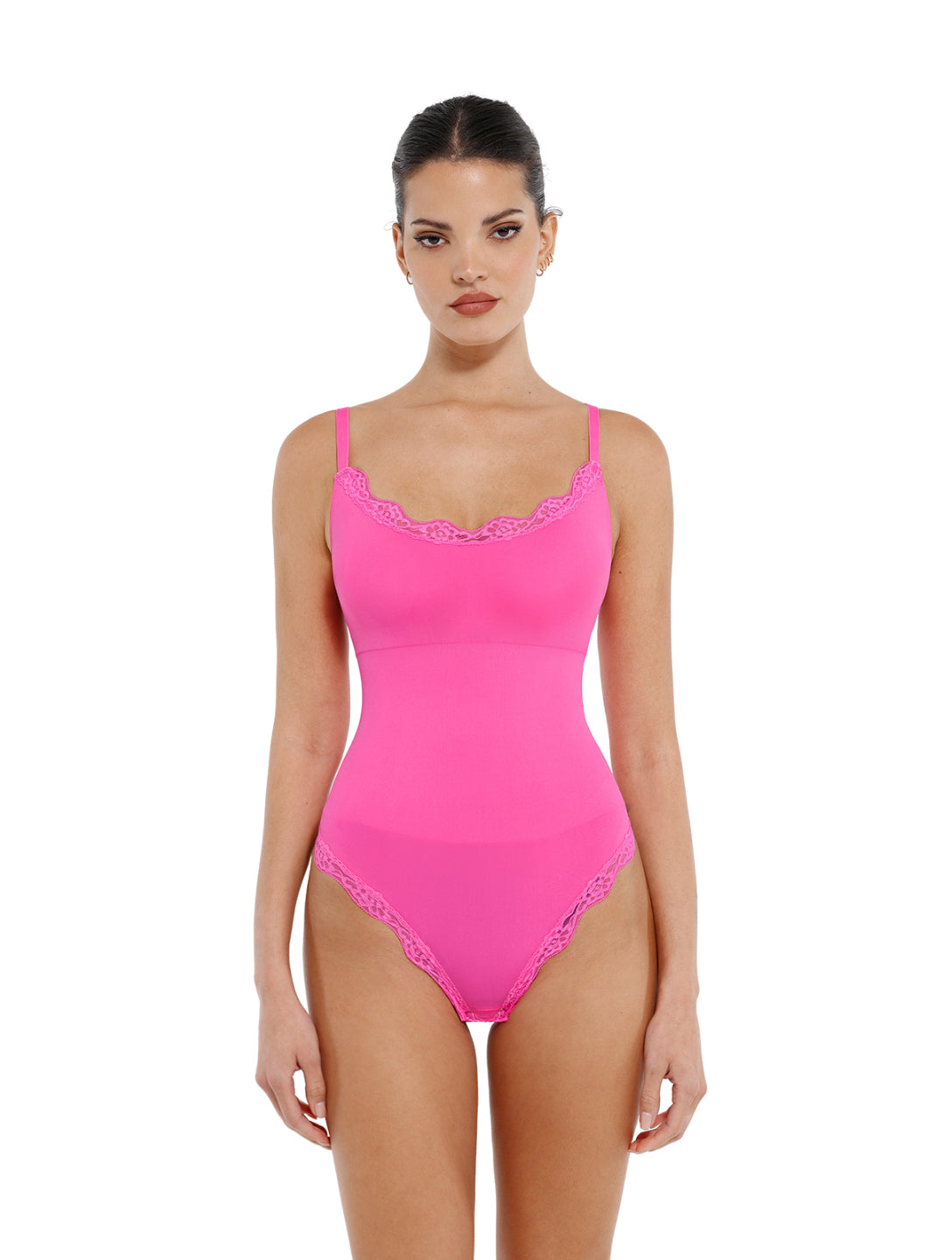 Lyla | Body Stringa Senza Cuciture da Donna con Rifiniture in Pizzo
