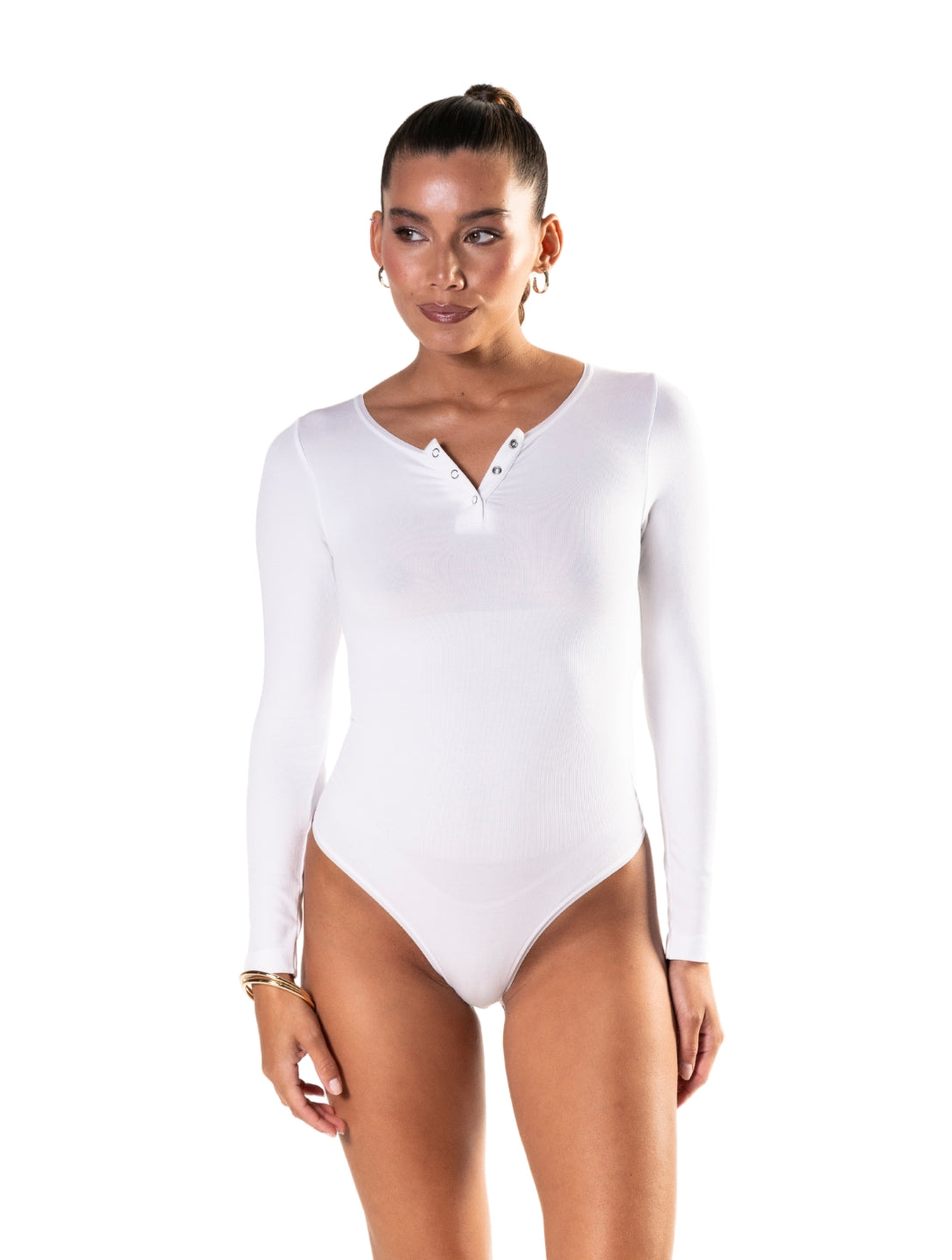Brooklyn | Damskie Body String z Długim Rękawem