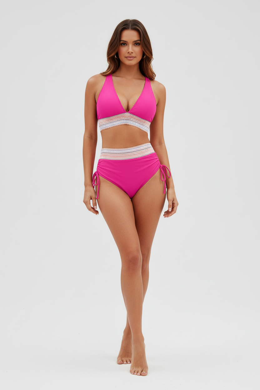 Hot pink zigzag studio