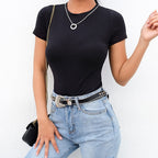 Noirelle | Body aderente da donna con scollo rotondo
