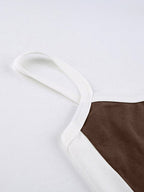Velmira | Top corto estivo vintage da donna con spalline a contrasto