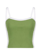Velmira | Top corto estivo vintage da donna con spalline a contrasto