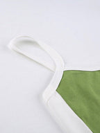 Velmira | Top corto estivo vintage da donna con spalline a contrasto