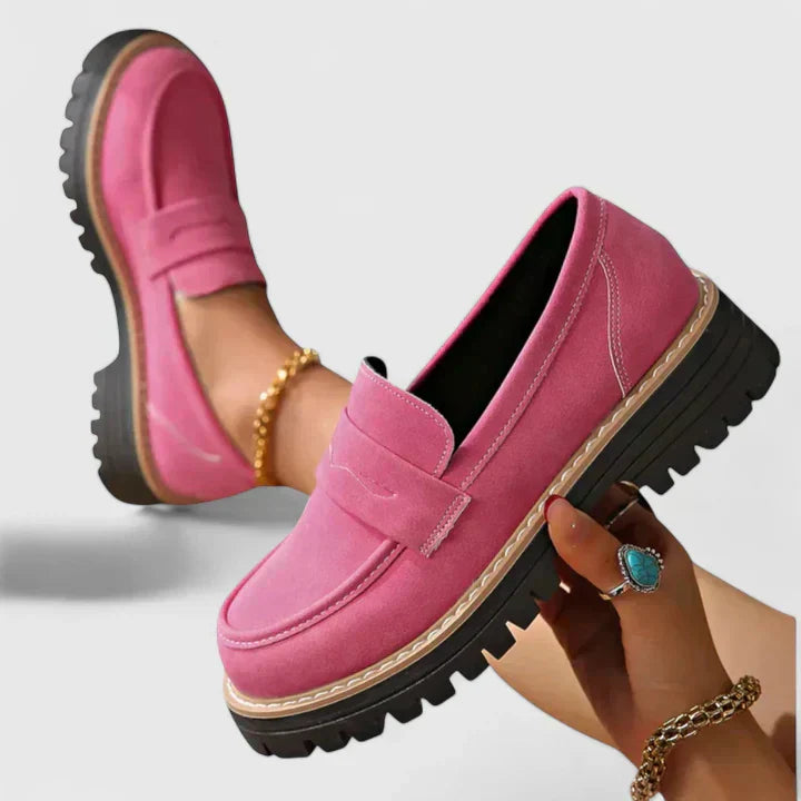 Dorvella | Women's Slip-On Moccasins with Thick Sole Casual
