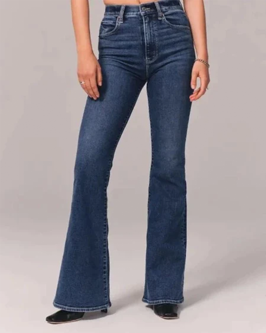 Veloria | Women's High-Waisted Casual Bell-Bottom Jeans