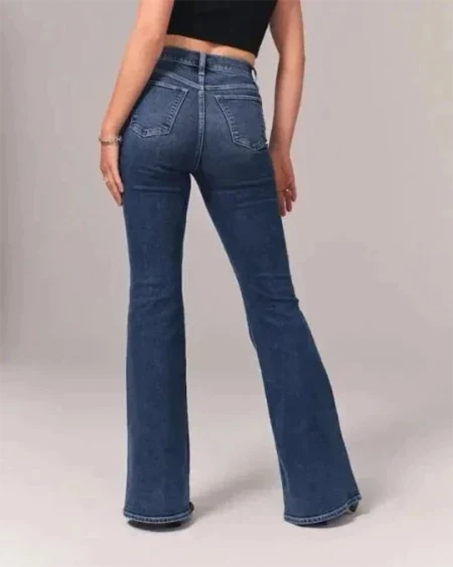 Veloria | Jeans a zampa da donna a vita alta casual