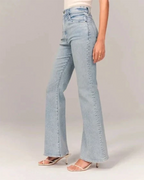 Veloria | Jeans a zampa da donna a vita alta casual
