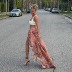 Rosette | Women's Summer Asymmetric Floral Mini Skirt