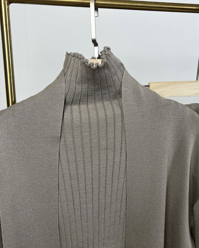 Serelva | Damski Elegancki Dzianinowy Komplet z Golfem