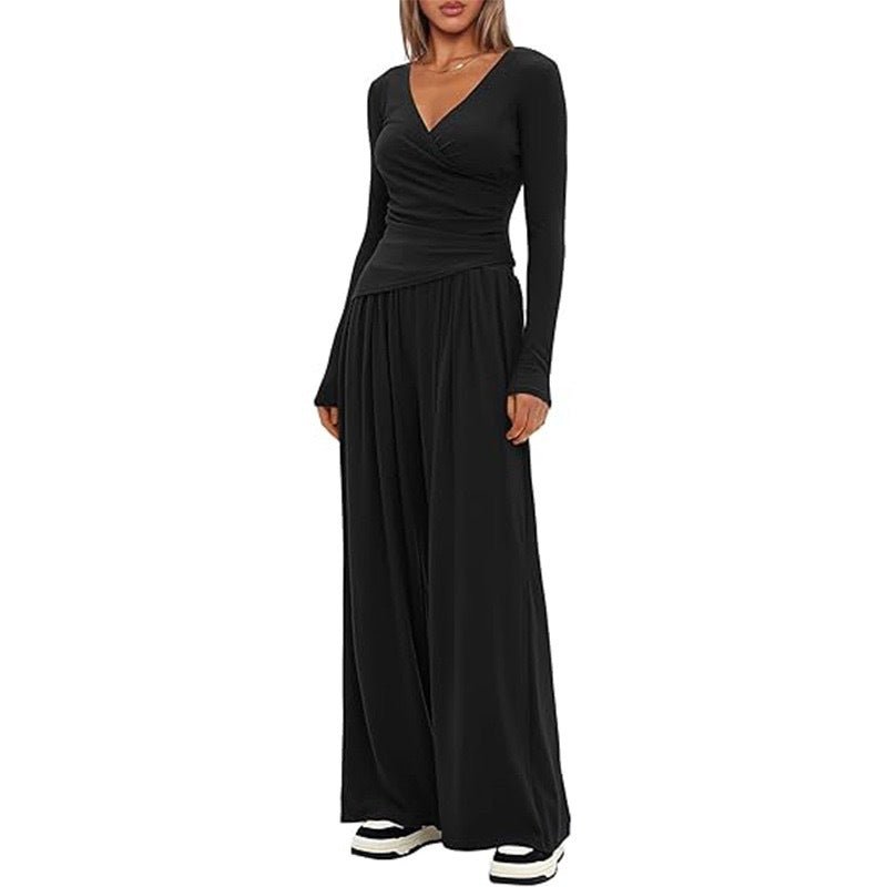 Ronie | Women's Loose Set with Wide Legs Casual
