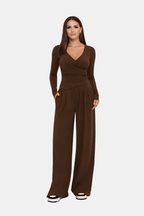 Ronie | Completo Donna Casual Lungo con Pantaloni Larghi