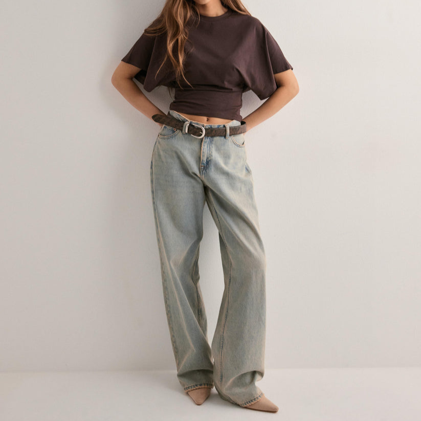 Lunira | T-shirt da donna con manica larga e vita aderente casual
