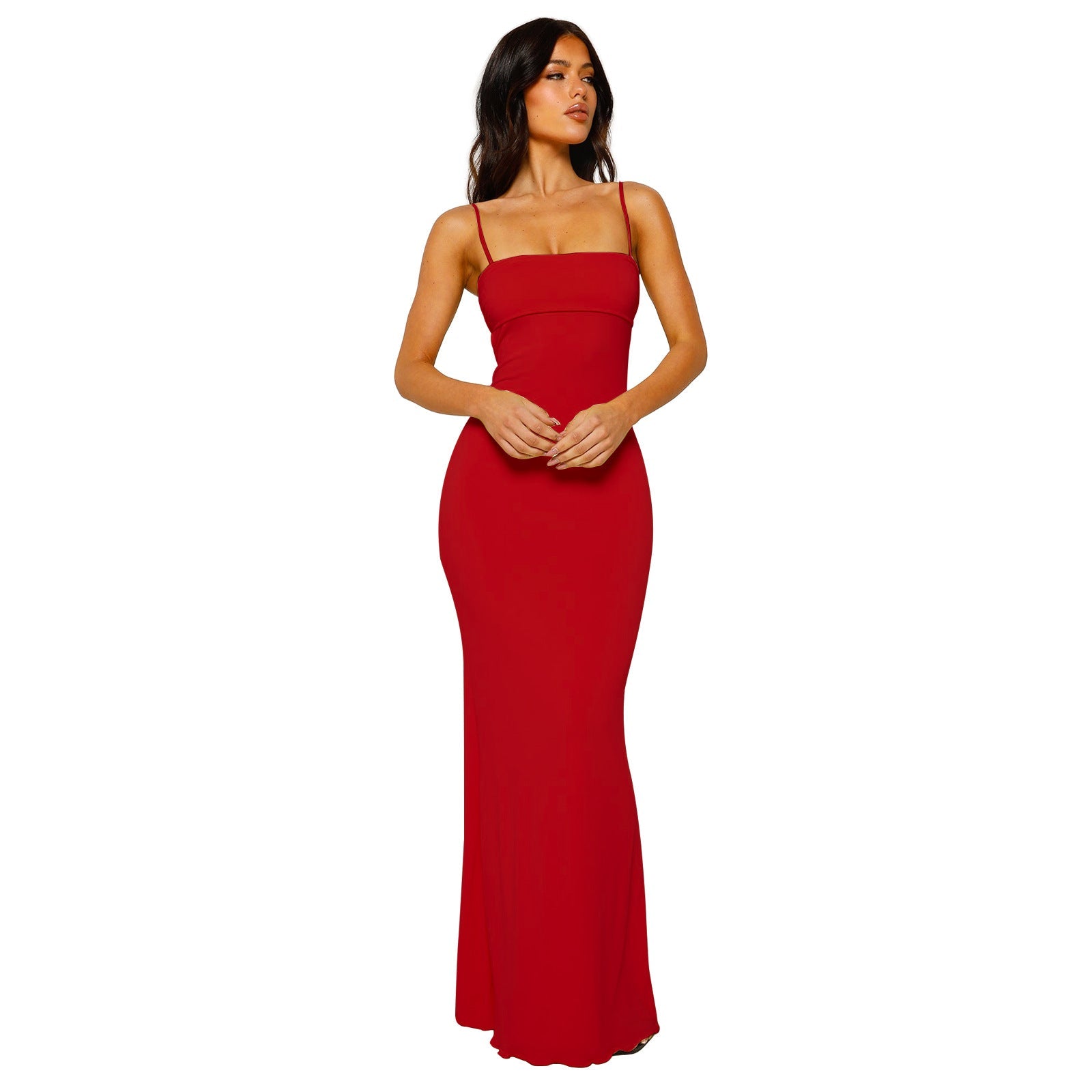 Solmira | Damska Elegancka Sukienka Maxi Backless Dopasowana
