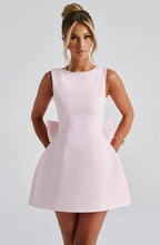 Elowen | Women's Elegant Mini Dress with Decorative Bow