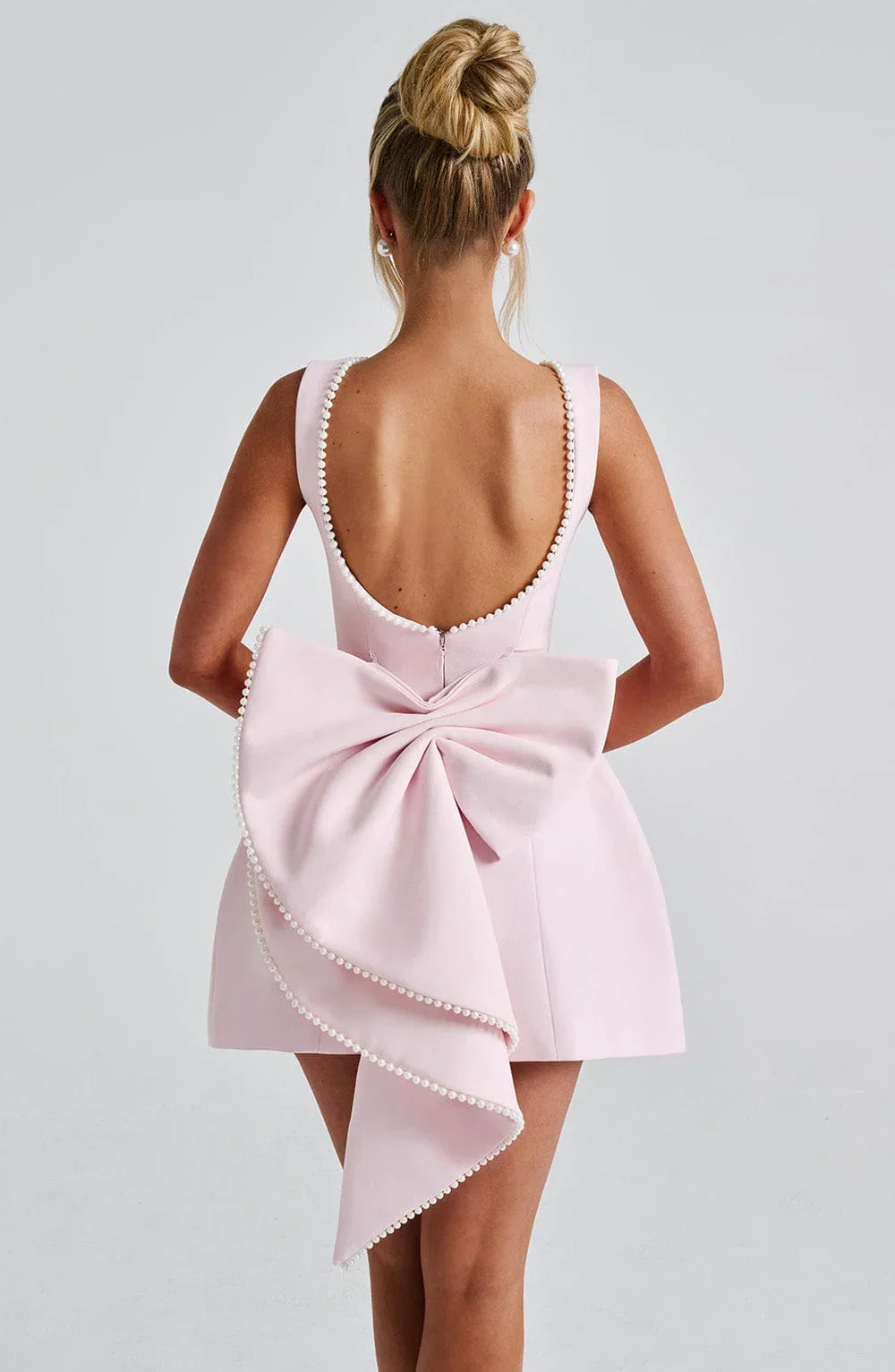Elowen | Women's Elegant Mini Dress with Decorative Bow