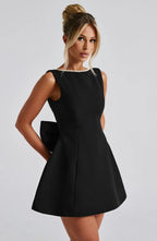 Elowen | Women's Elegant Mini Dress with Decorative Bow