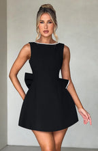 Elowen | Women's Elegant Mini Dress with Decorative Bow