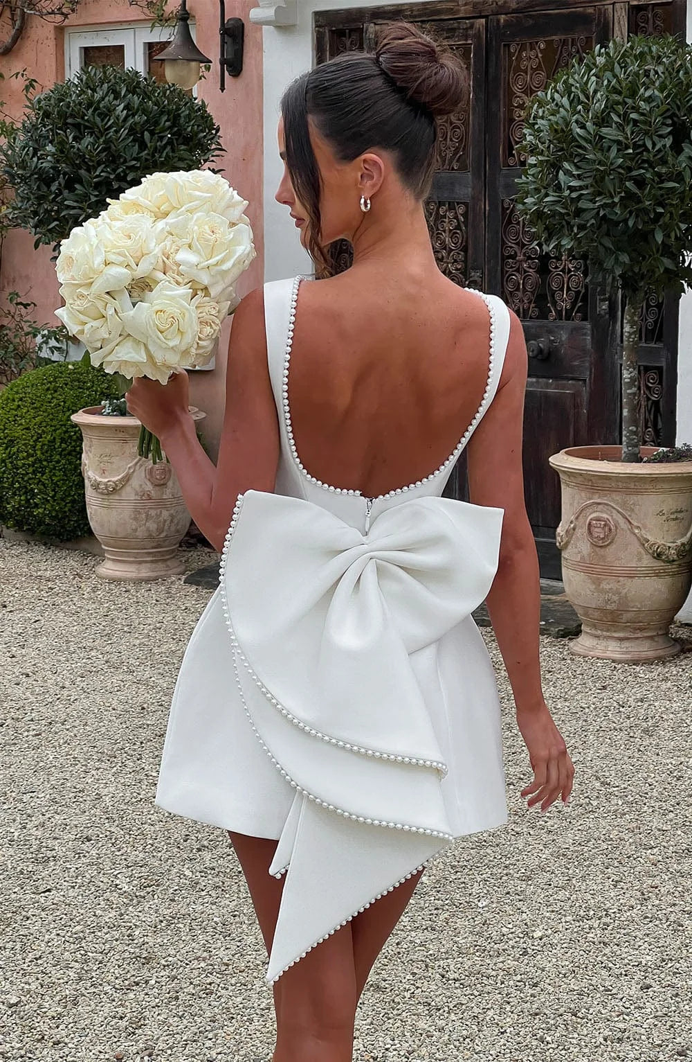 Elowen | Women's Elegant Mini Dress with Decorative Bow