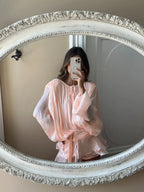 Alessia | Women's Summer Pleated Mini Dress with Puffy Sleeves