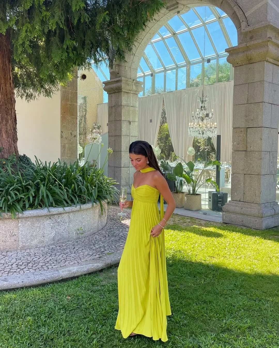 Valeria | Damska Elegancka Plisowana Sukienka Maxi