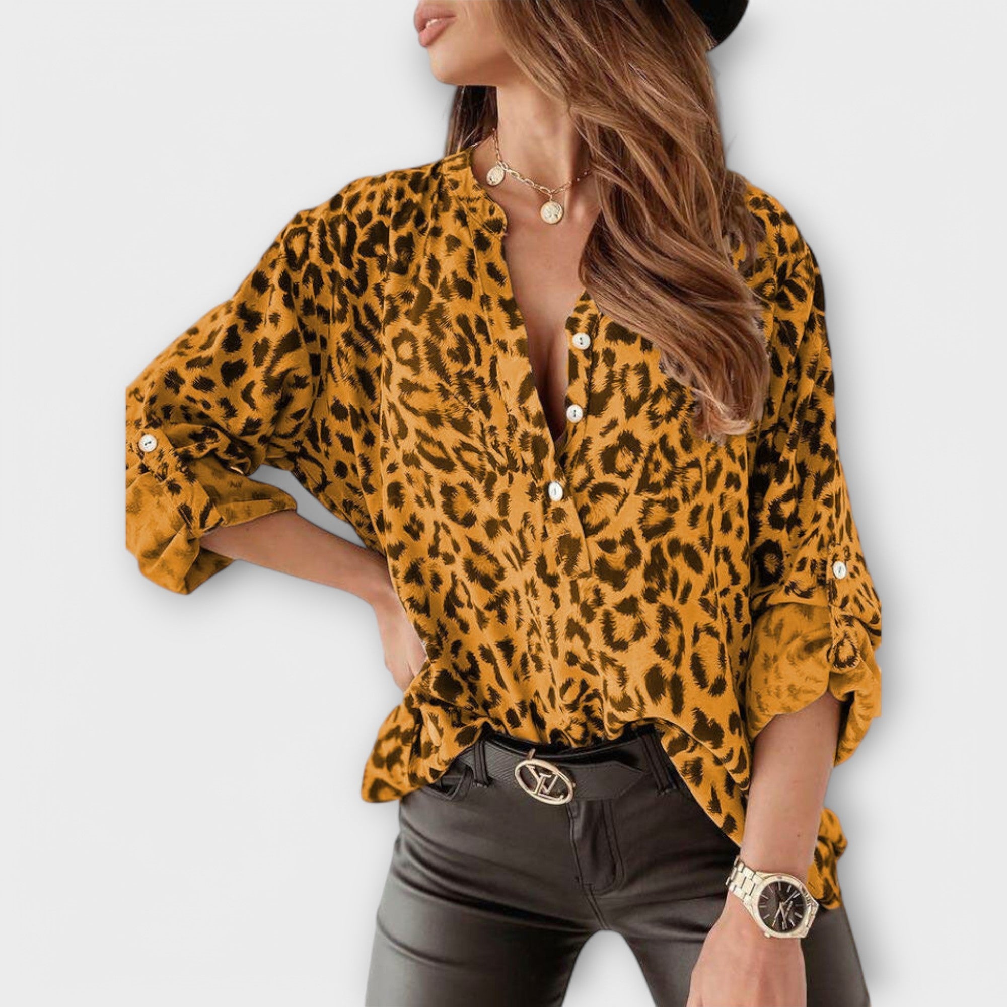 Rowan | Loose Women's Shirt with Animal Print