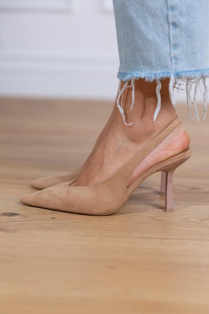 Zunaira | Eleganti Décolleté Slingback con Tacco Aperto