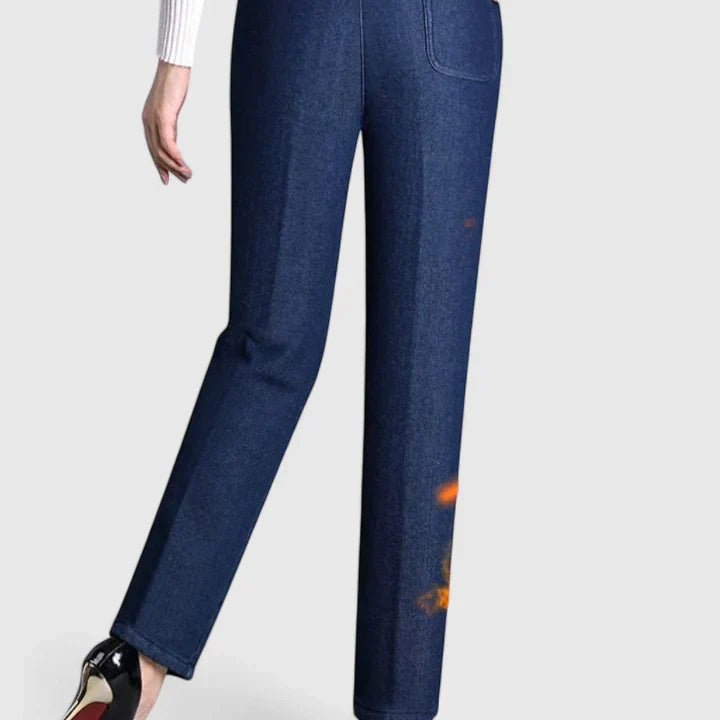Marina | Pantaloni casual da donna con vita elastica e gamba dritta