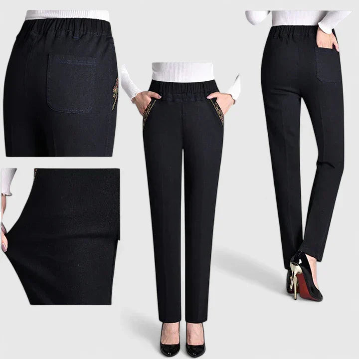 Denavie | Jeans da donna con vita elastica e gambe dritte