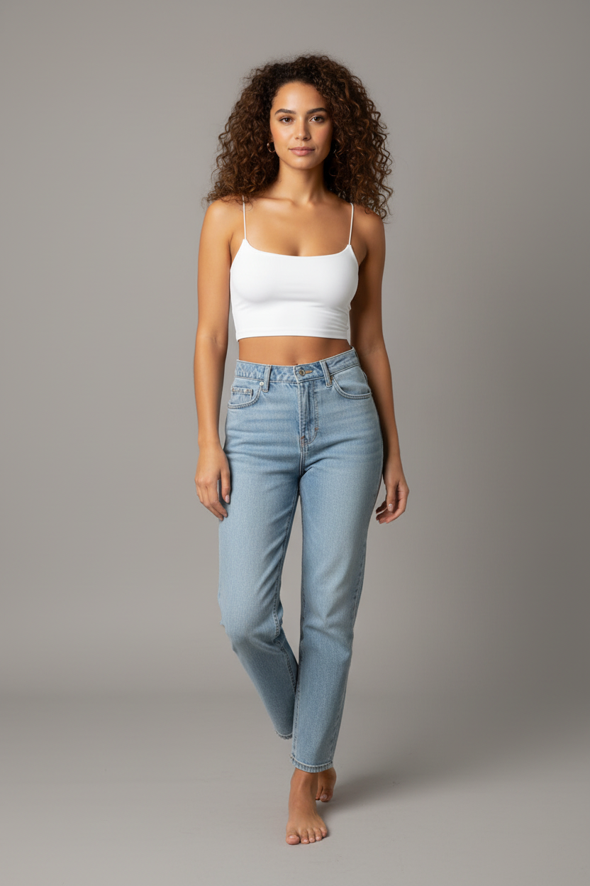Studio foto wit volledig model