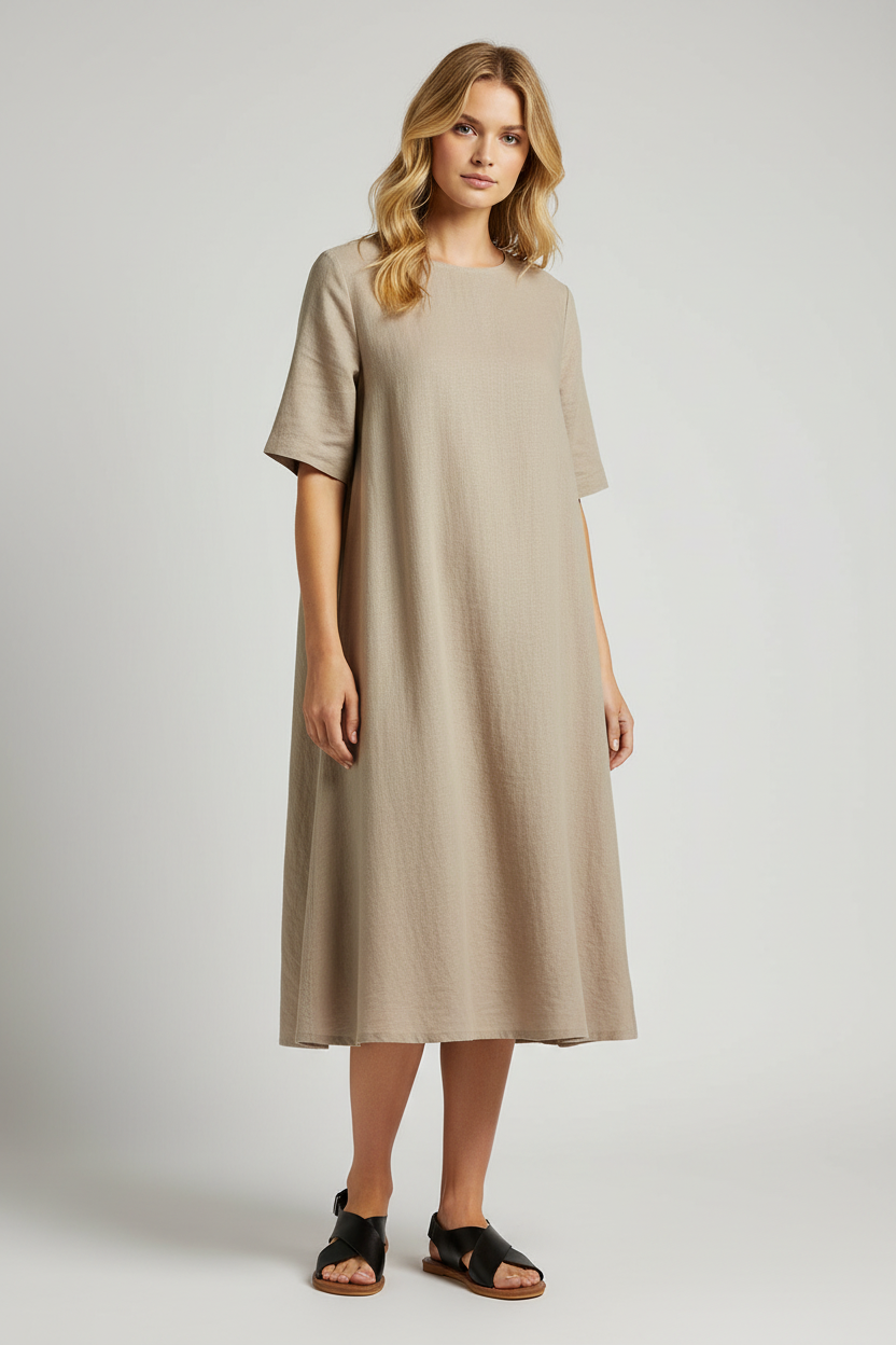 Studio photo with shorter dress