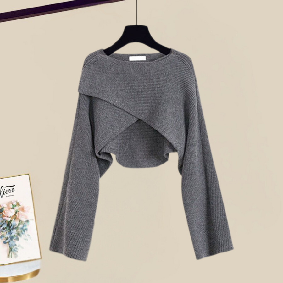 Elwira | Maglione Donna con Scollo Rotondo Set di Abiti in Maglia