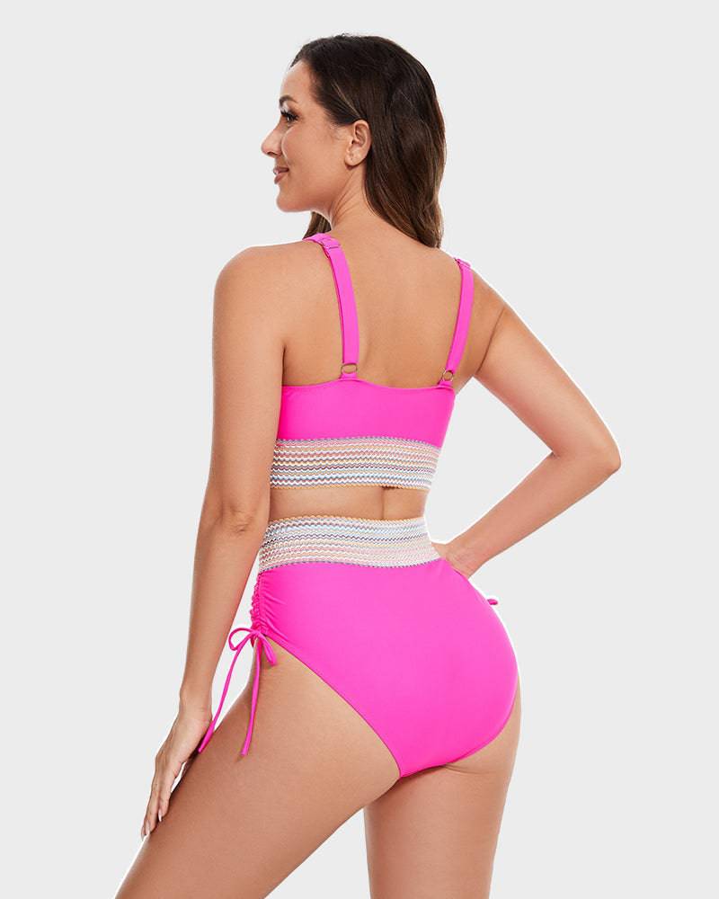 Avelisse | Damskie bikini z wysokim stanem i topem halter