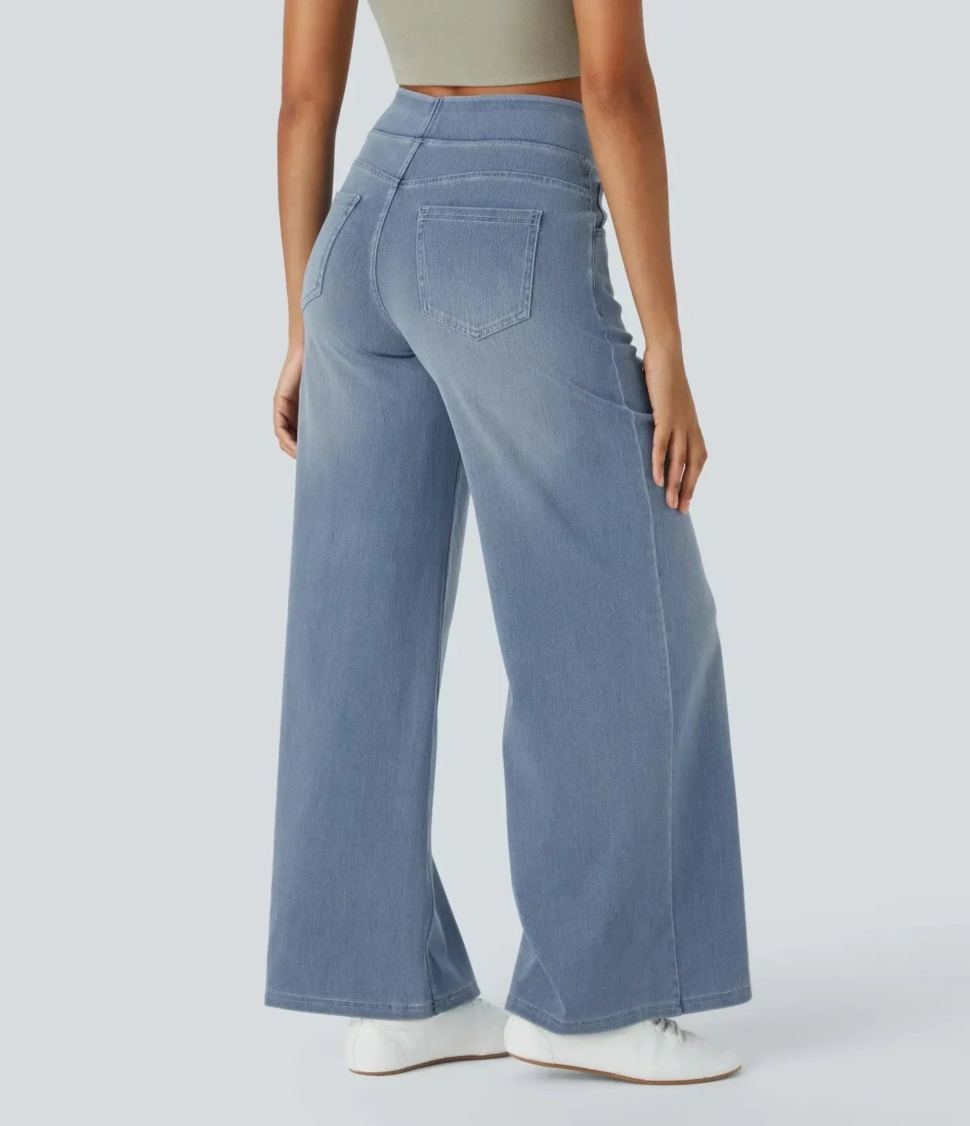Talise| Jeans Palazzo a Vita Alta con Gamba Larga