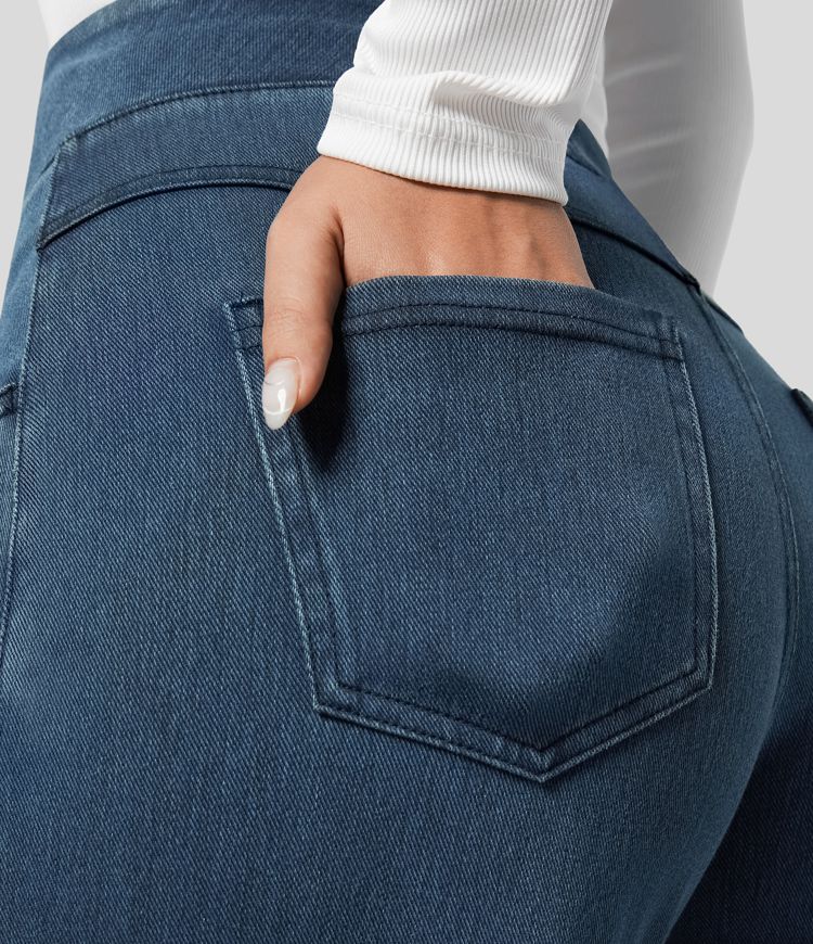 Talise| Jeans Palazzo a Vita Alta con Gamba Larga