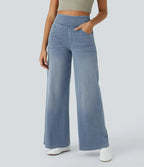Talise| Jeans Palazzo a Vita Alta con Gamba Larga