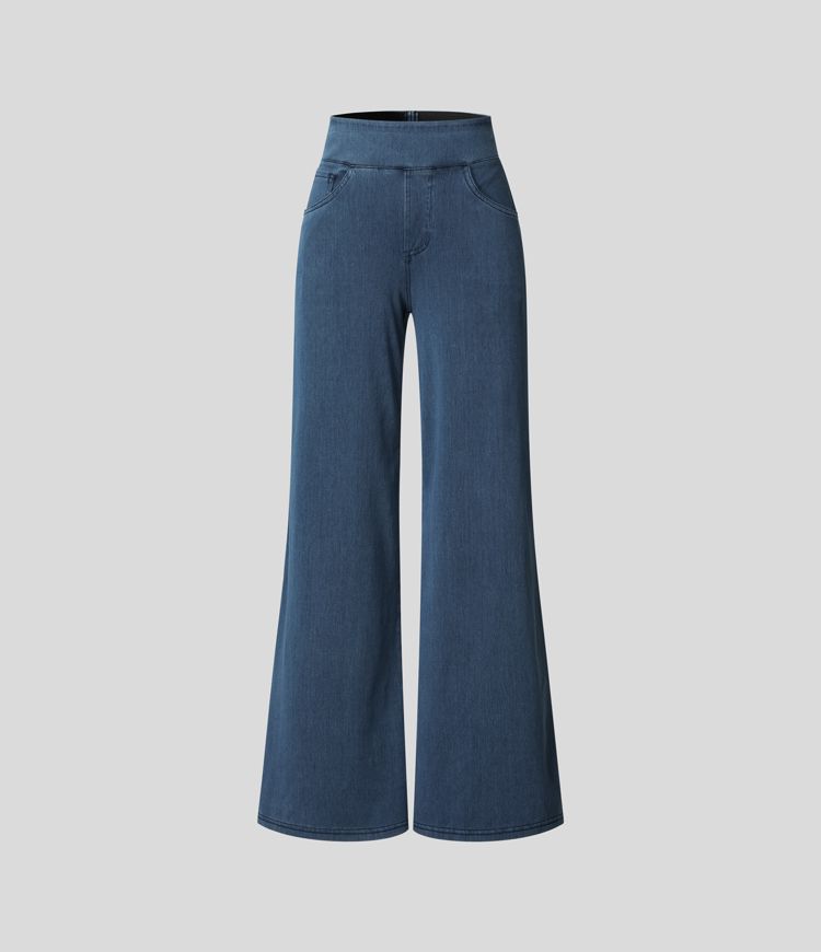 Talise| Jeans Palazzo a Vita Alta con Gamba Larga