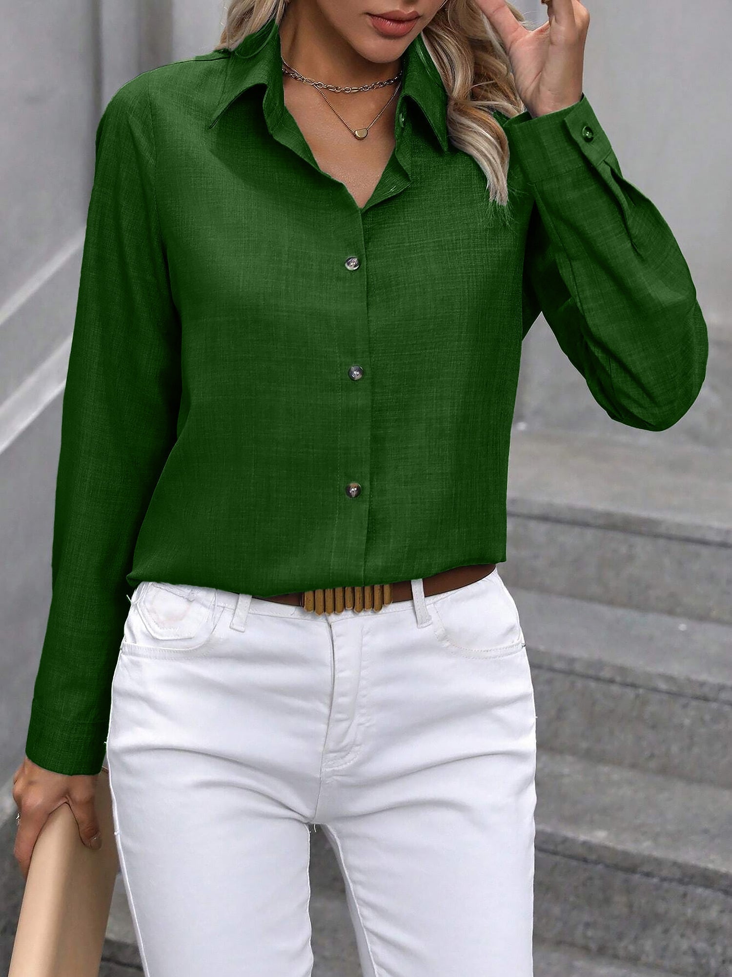 Dalilah | Camicia Elegante da Donna con Colletto e Maniche Lunghe