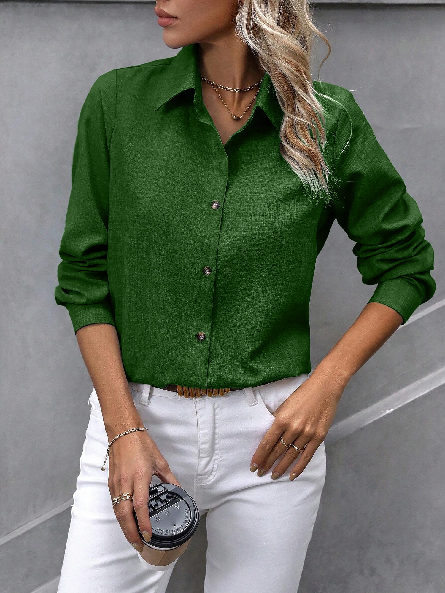 Dalilah | Camicia Elegante da Donna con Colletto e Maniche Lunghe