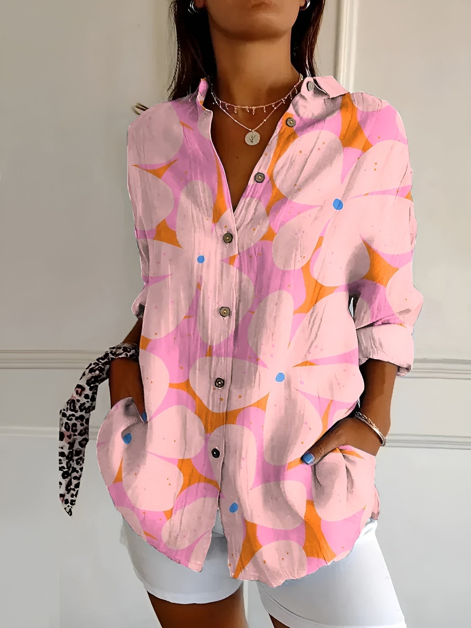 Florisse | Camicia estiva da donna con motivo floreale leggera