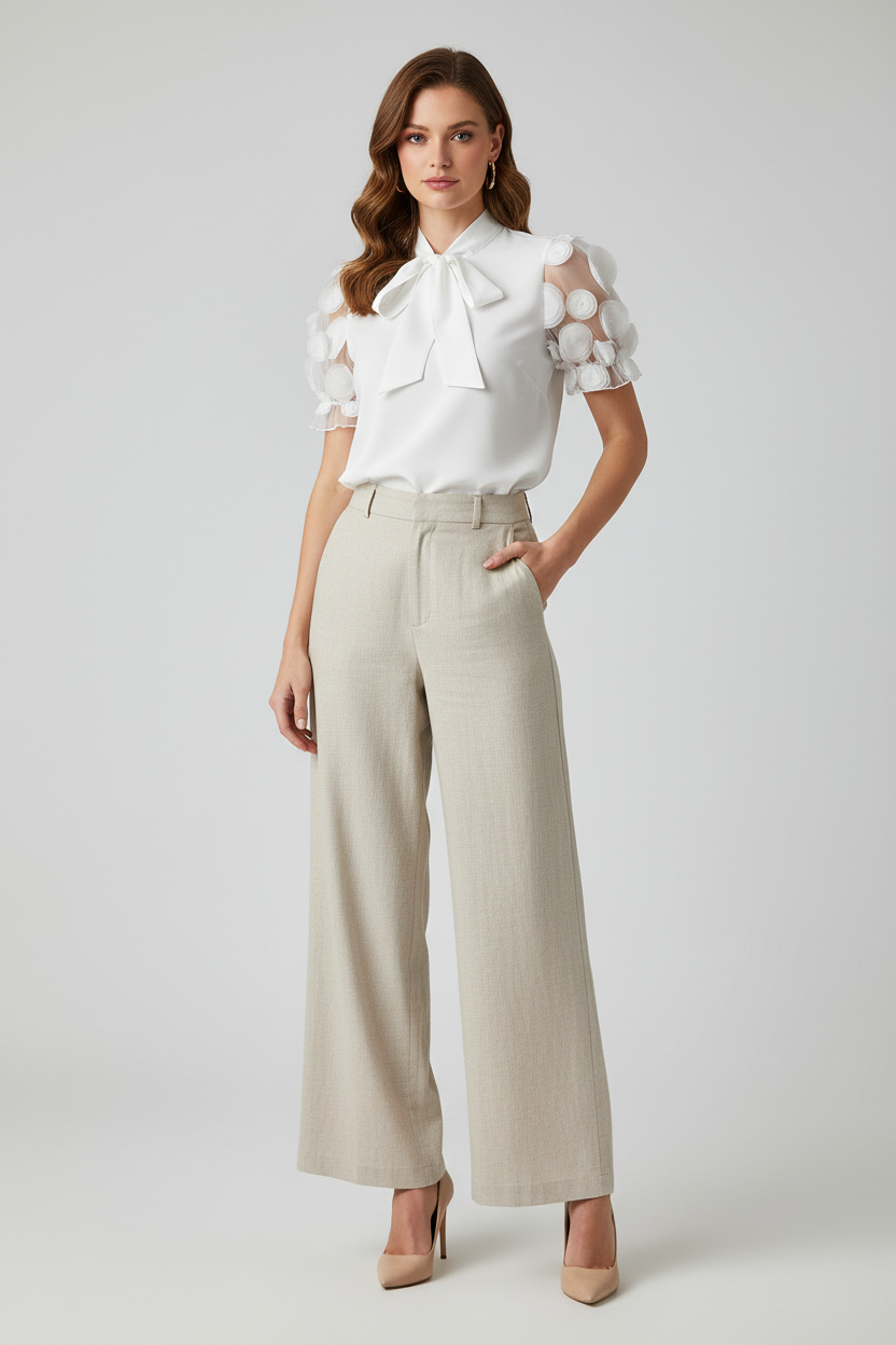 White blouse studio shot