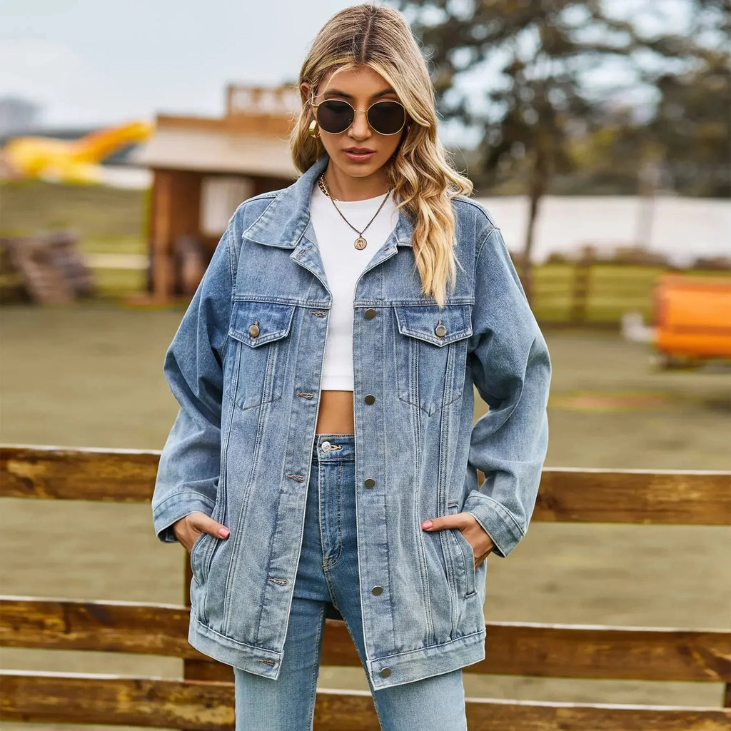Ravelle | Giacca Jeans Oversize Donna Casual